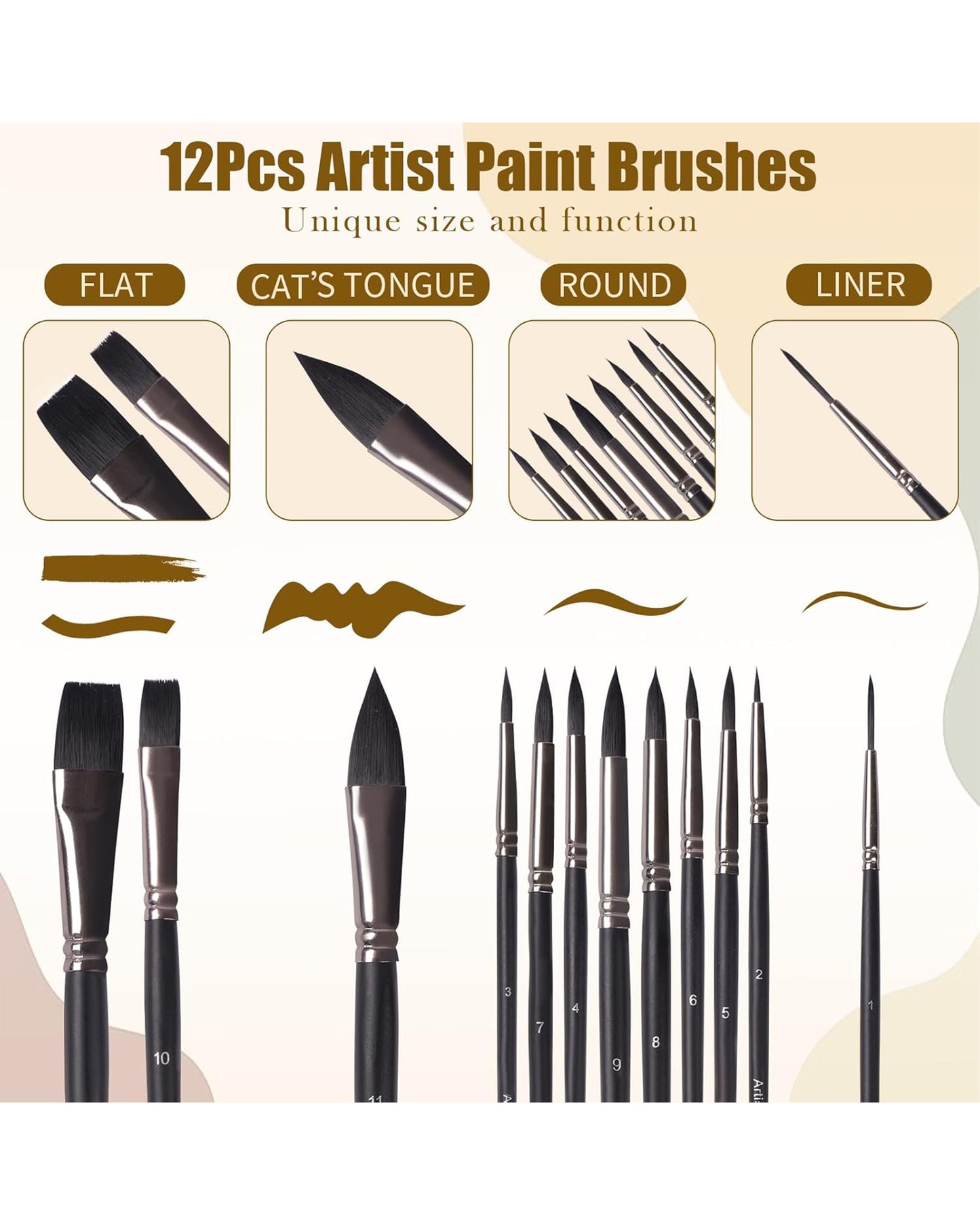 12 pinceles multifuncionales para pintar