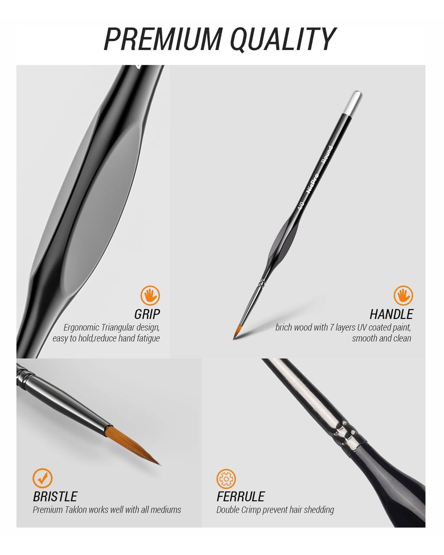 Nicpro 16 Pinceles para detalles