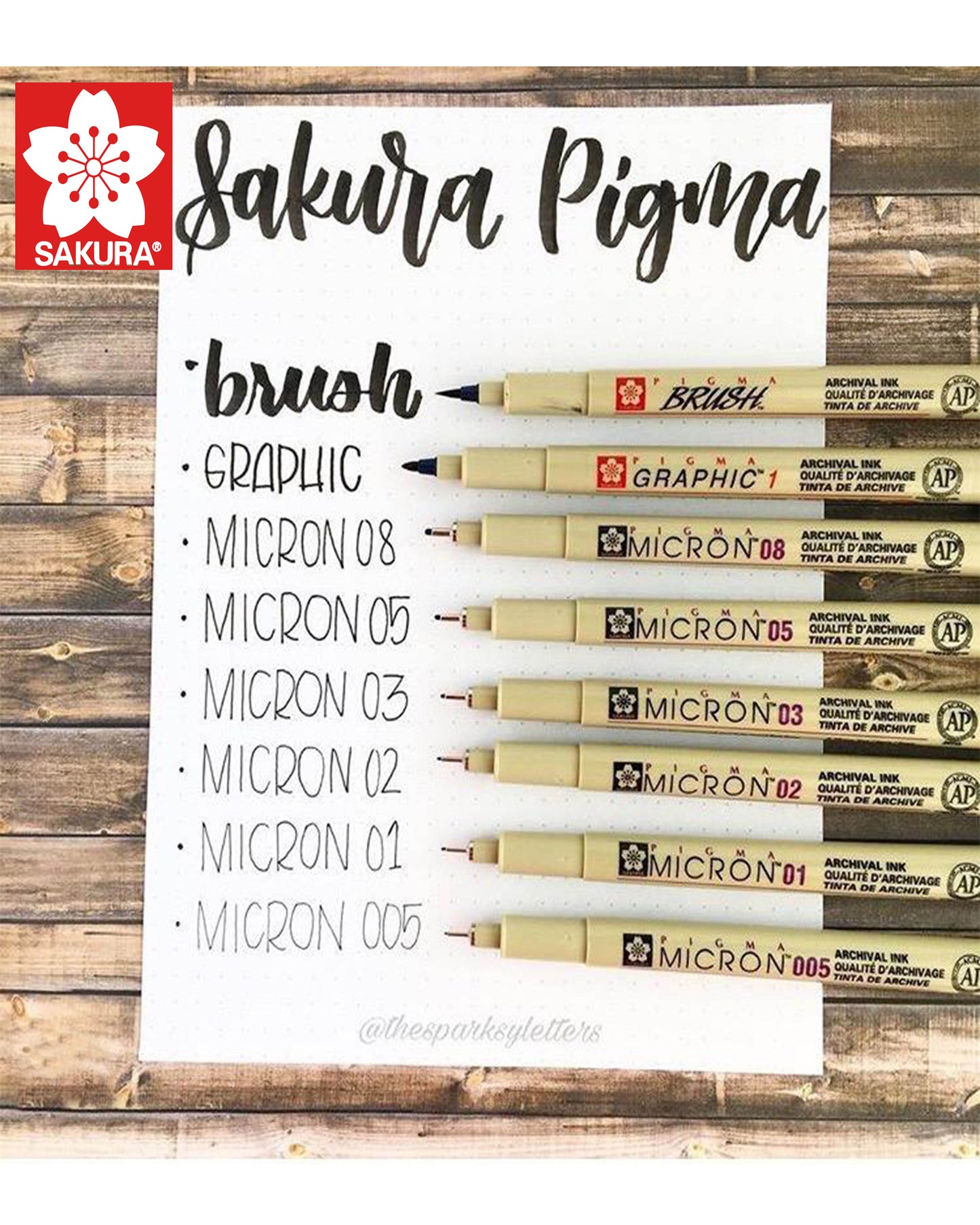 8 Rotuladores Sakura Pigma Micron