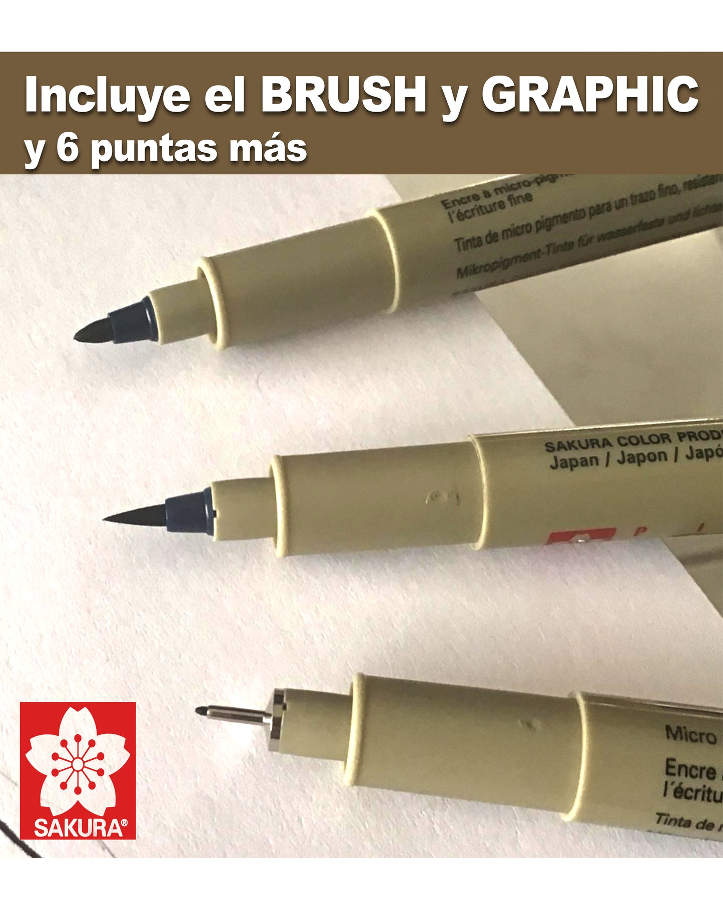 8 Rotuladores Sakura Pigma Micron