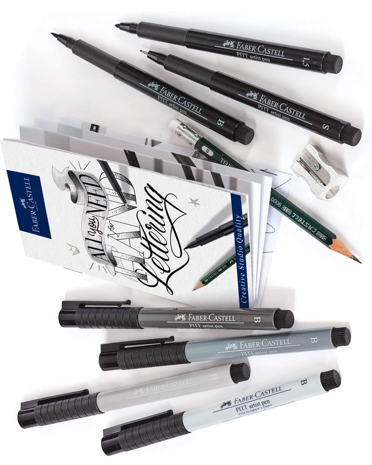 7 Rotuladores para Lettering Faber-Castell Pitt Artist Pen