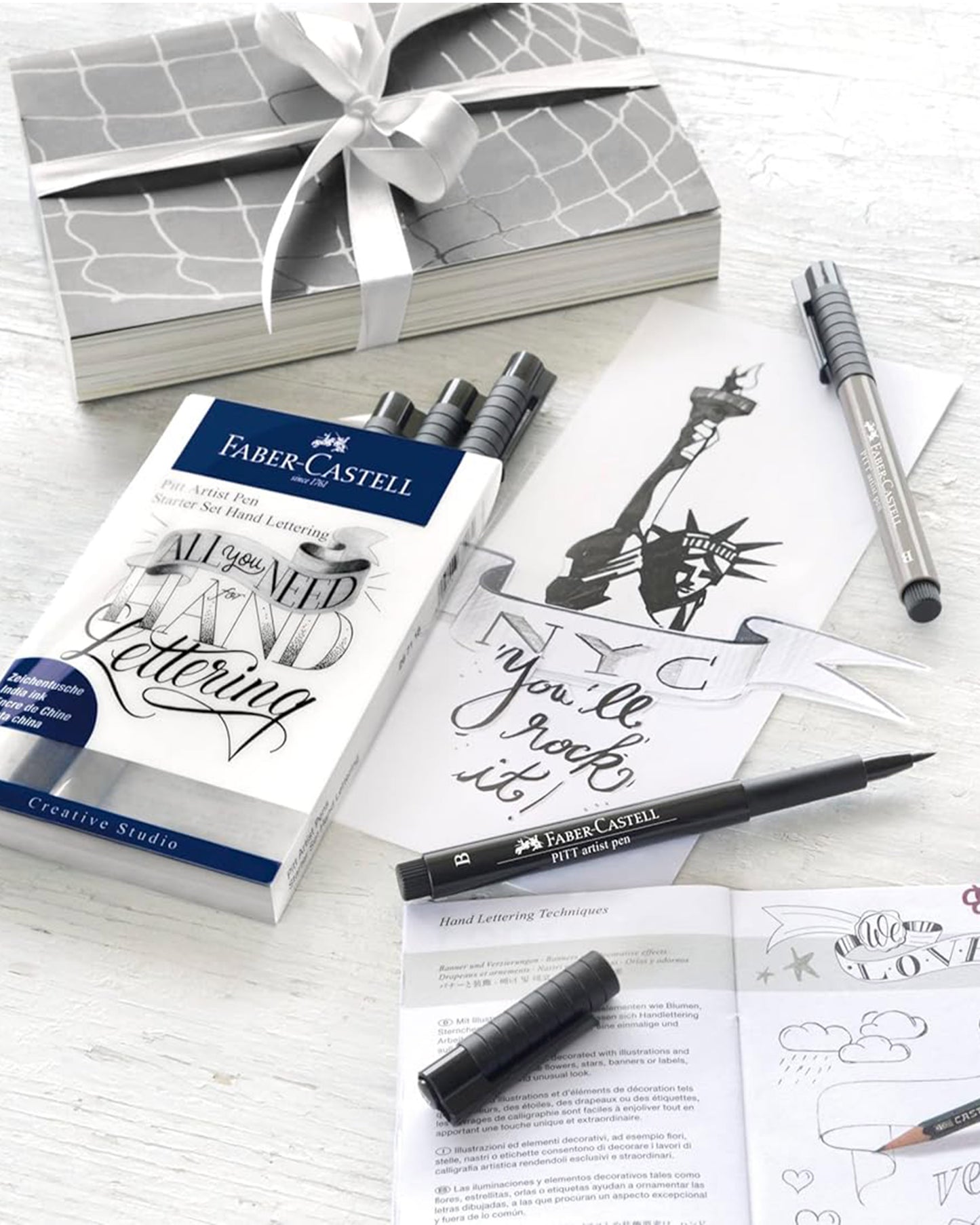7 Rotuladores para Lettering Faber-Castell Pitt Artist Pen