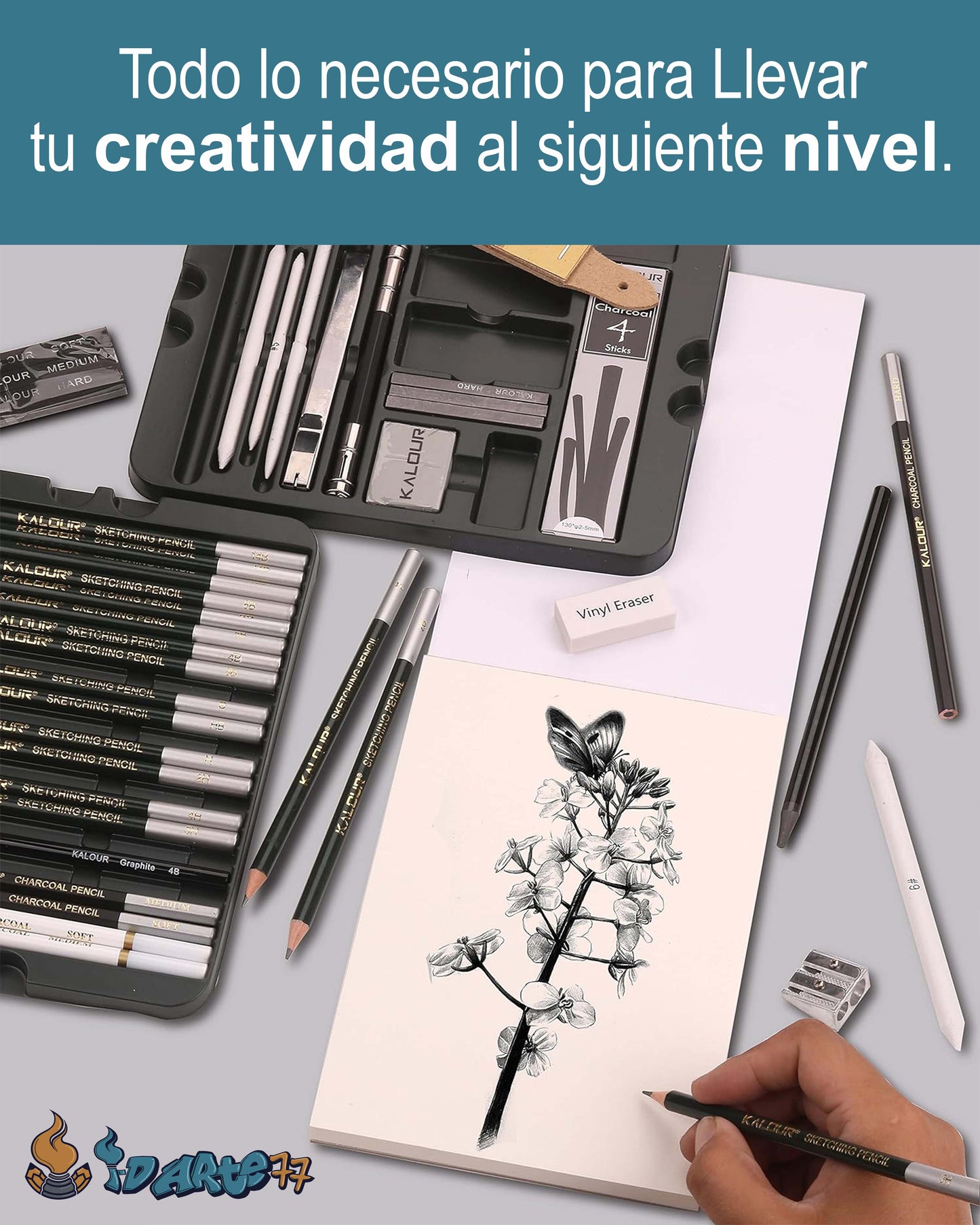 Kit de Dibujo Artístico KALOUR – Eleva tus Creaciones al Nivel Profesional