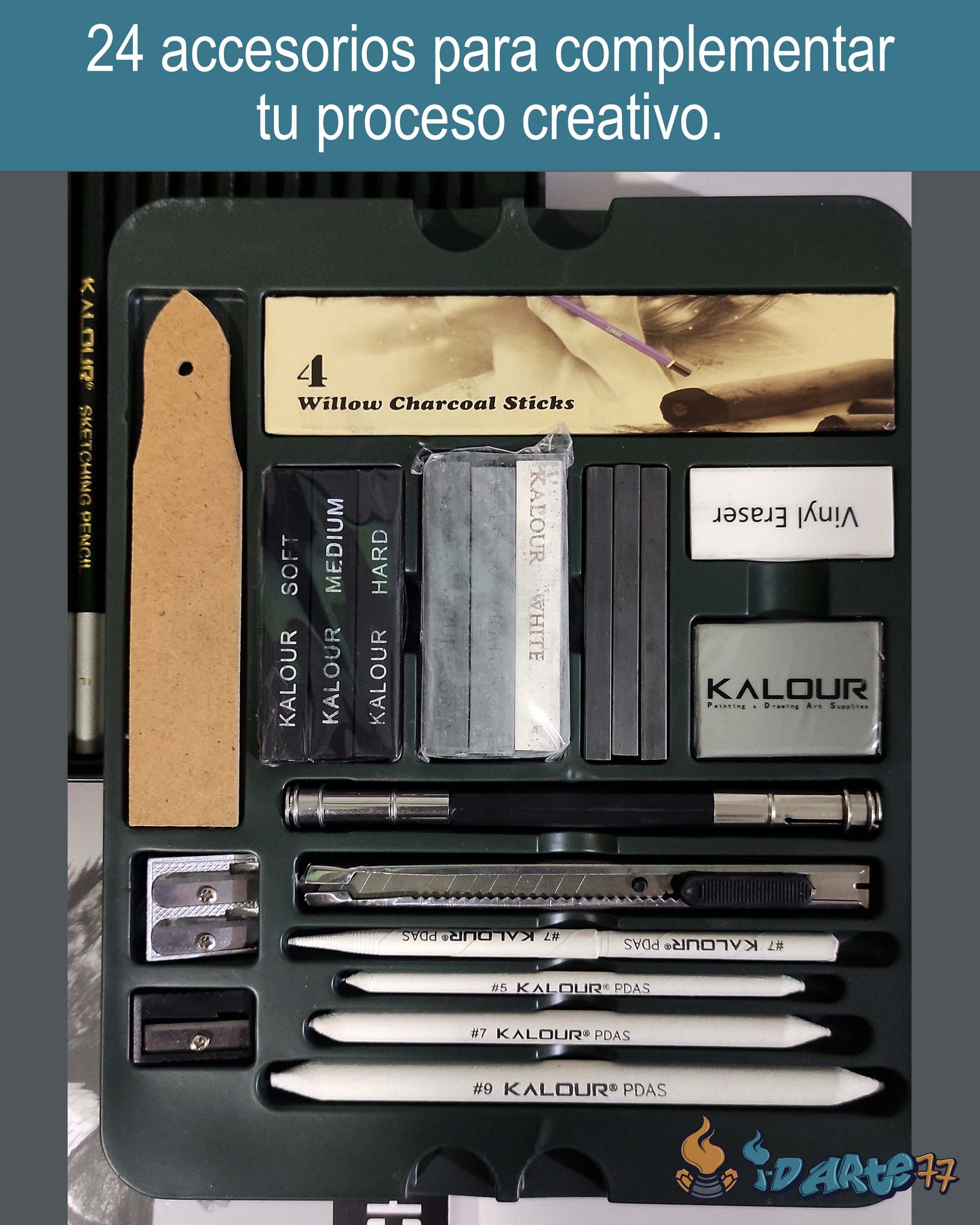Kit de Dibujo Artístico KALOUR – Eleva tus Creaciones al Nivel Profesional