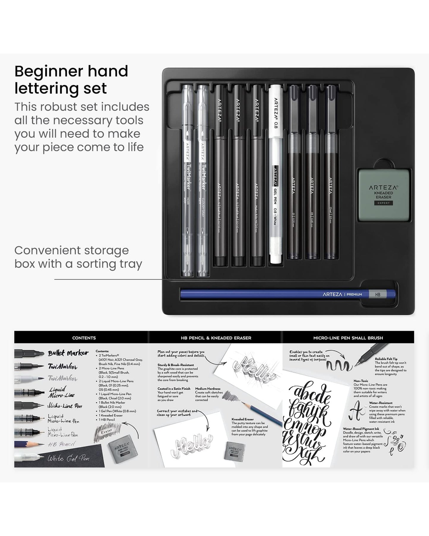 Arteza Kit de Caligrafía y Lettering