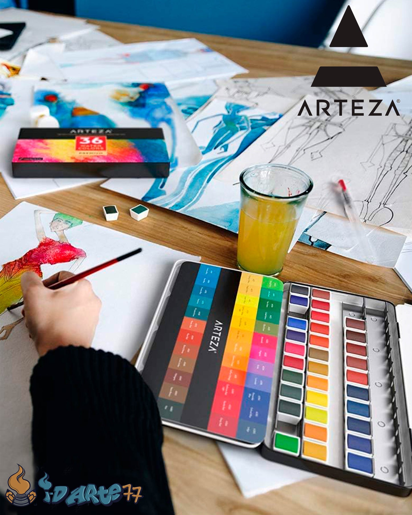Acuarelas ARTEZA Premium 36 colores