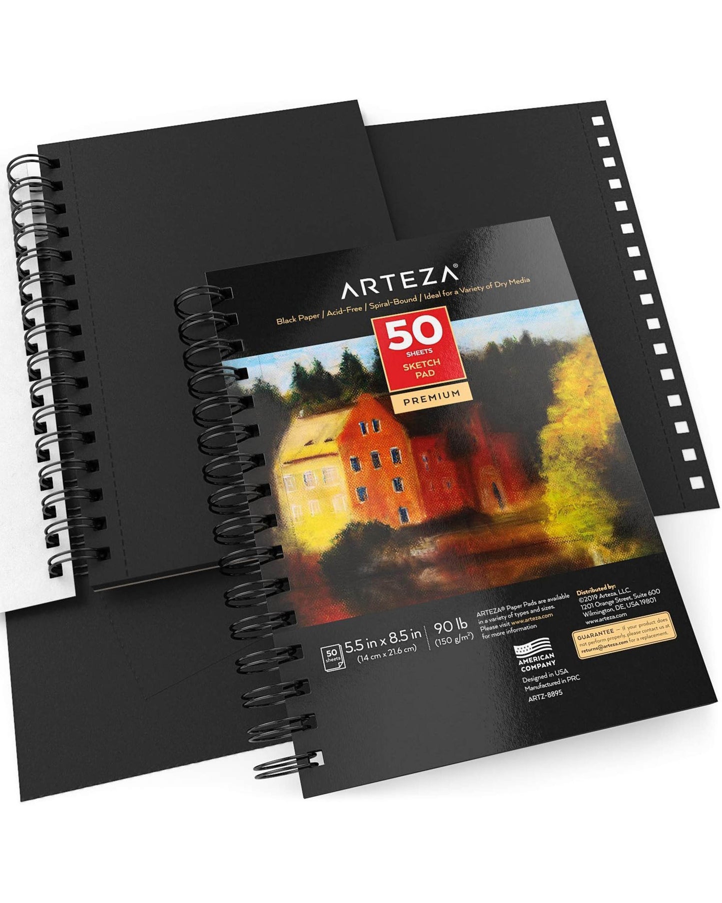 Cuaderno Arteza cartulina negra A5 150gr