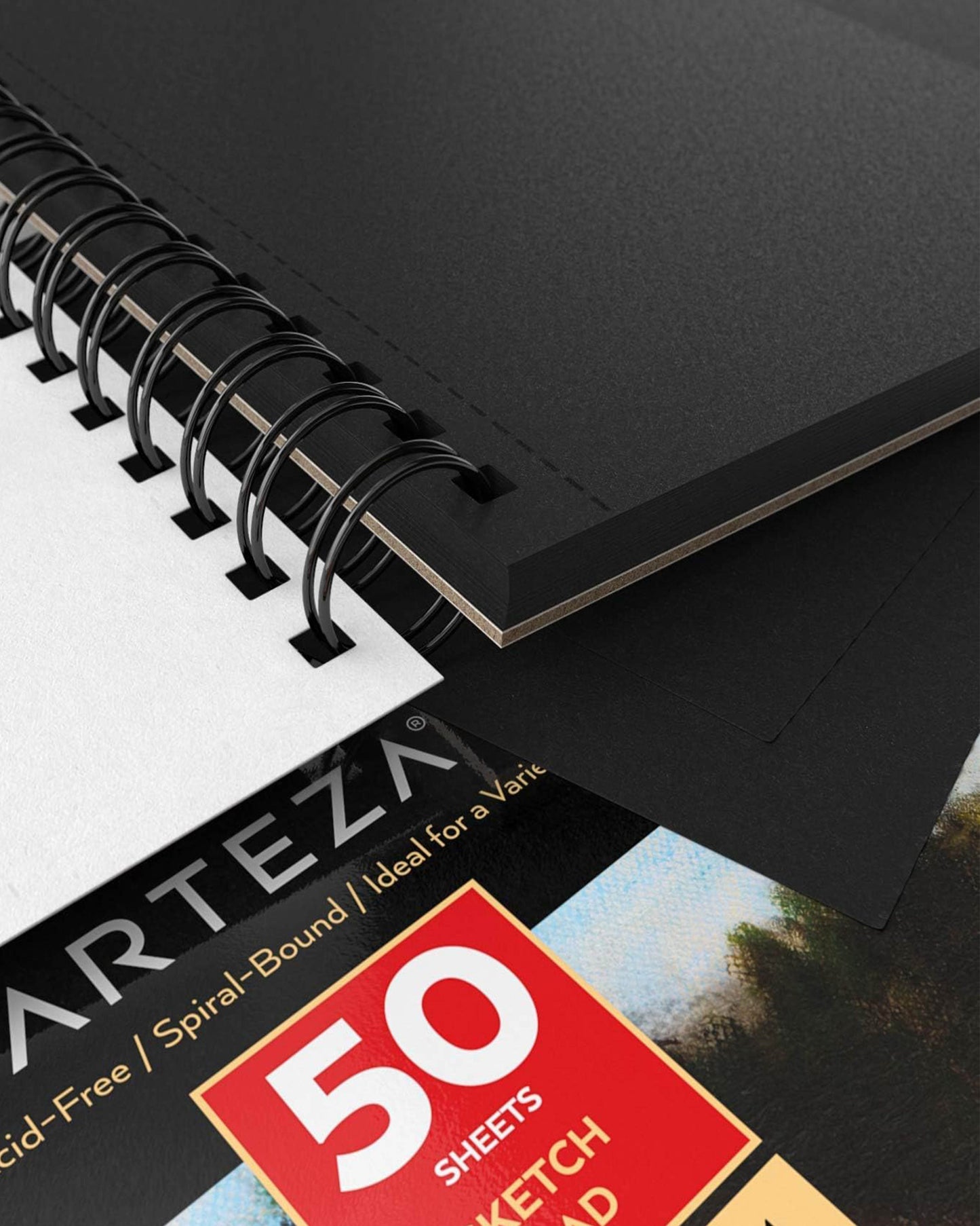 Cuaderno Arteza cartulina negra 27.9 x 35.6 150gr