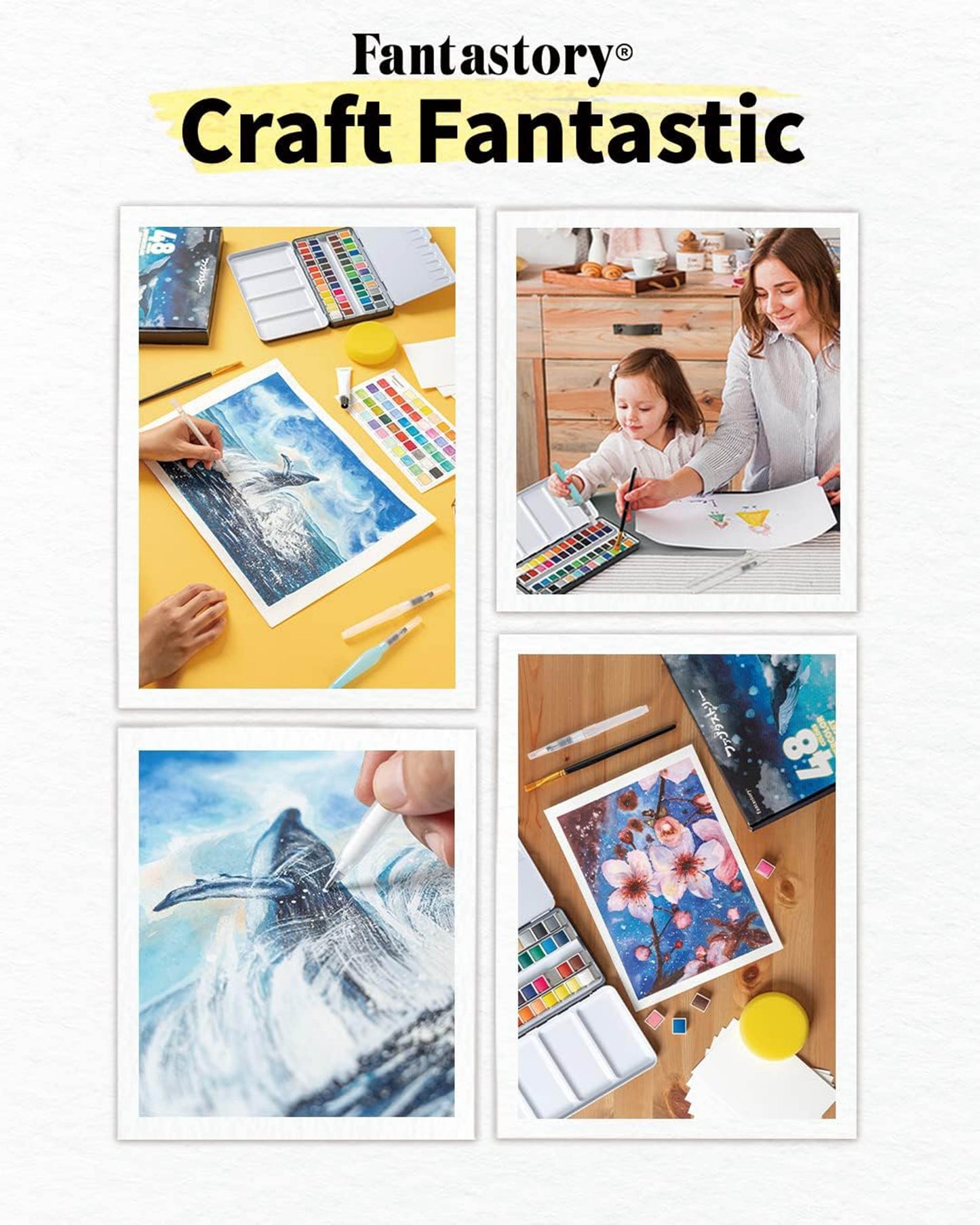 Box de 48 Acuarelas y accesorios Fantastory