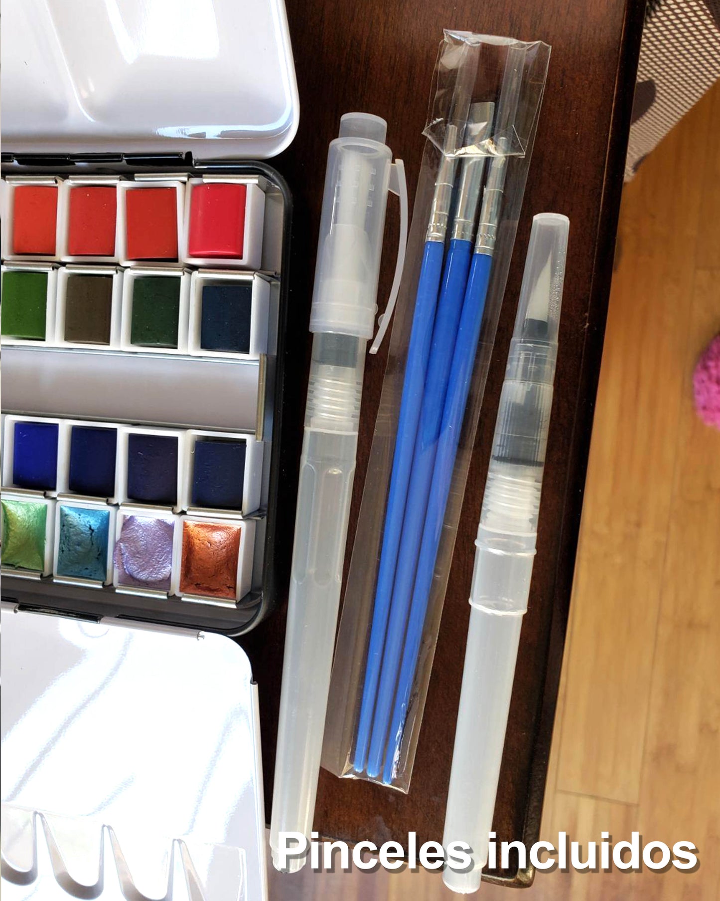 Box de Acuarelas 48 colores Emooqi