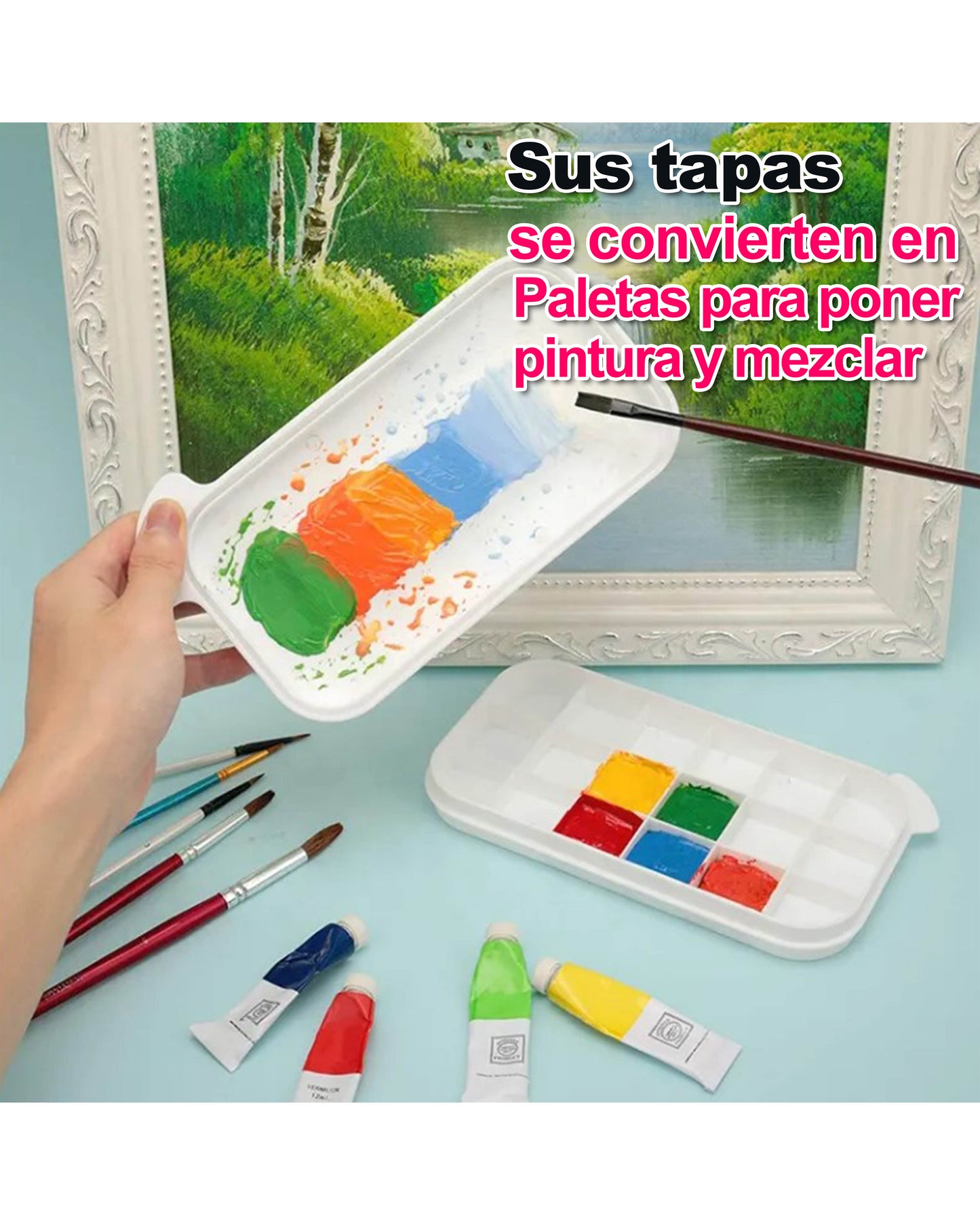 Set de Limpieza de Pinceles 3 en 1
