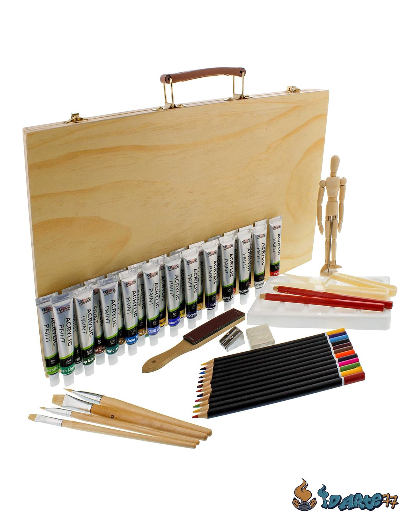 Kit De Pintura Artística U,S Art Supply 50pc - Acrílicos - Lápiz