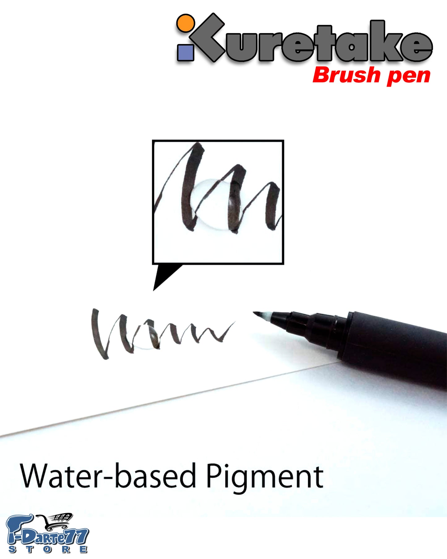 5 Marcadores Kuretake Bimoji Brush Para Manga Anime Cómic