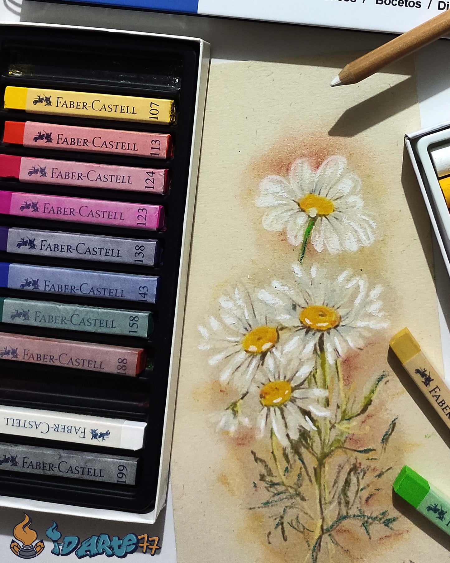 12 Tizas Soft Pastel Faber Castell (Grandes)