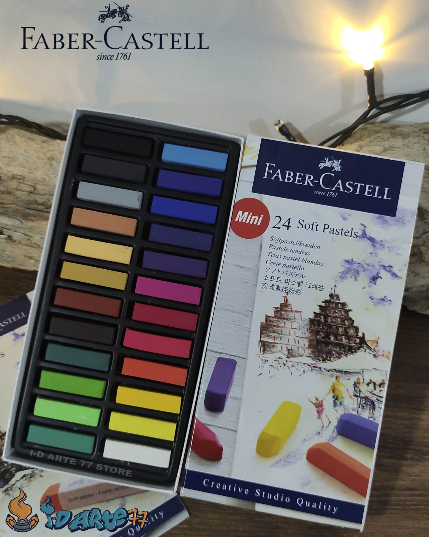24 Tizas Soft Pastel Faber Castell mini