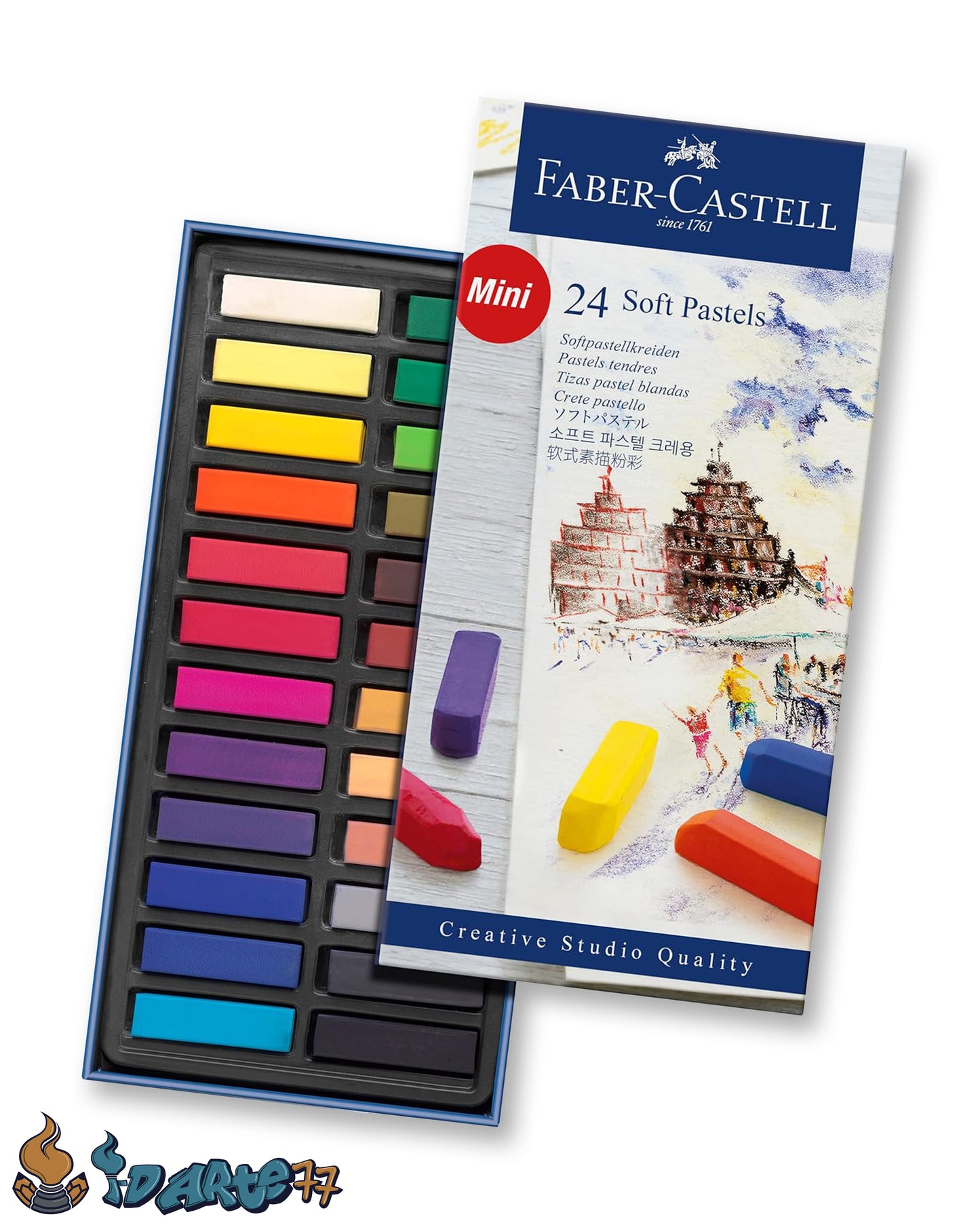 24 Tizas Soft Pastel Faber Castell mini