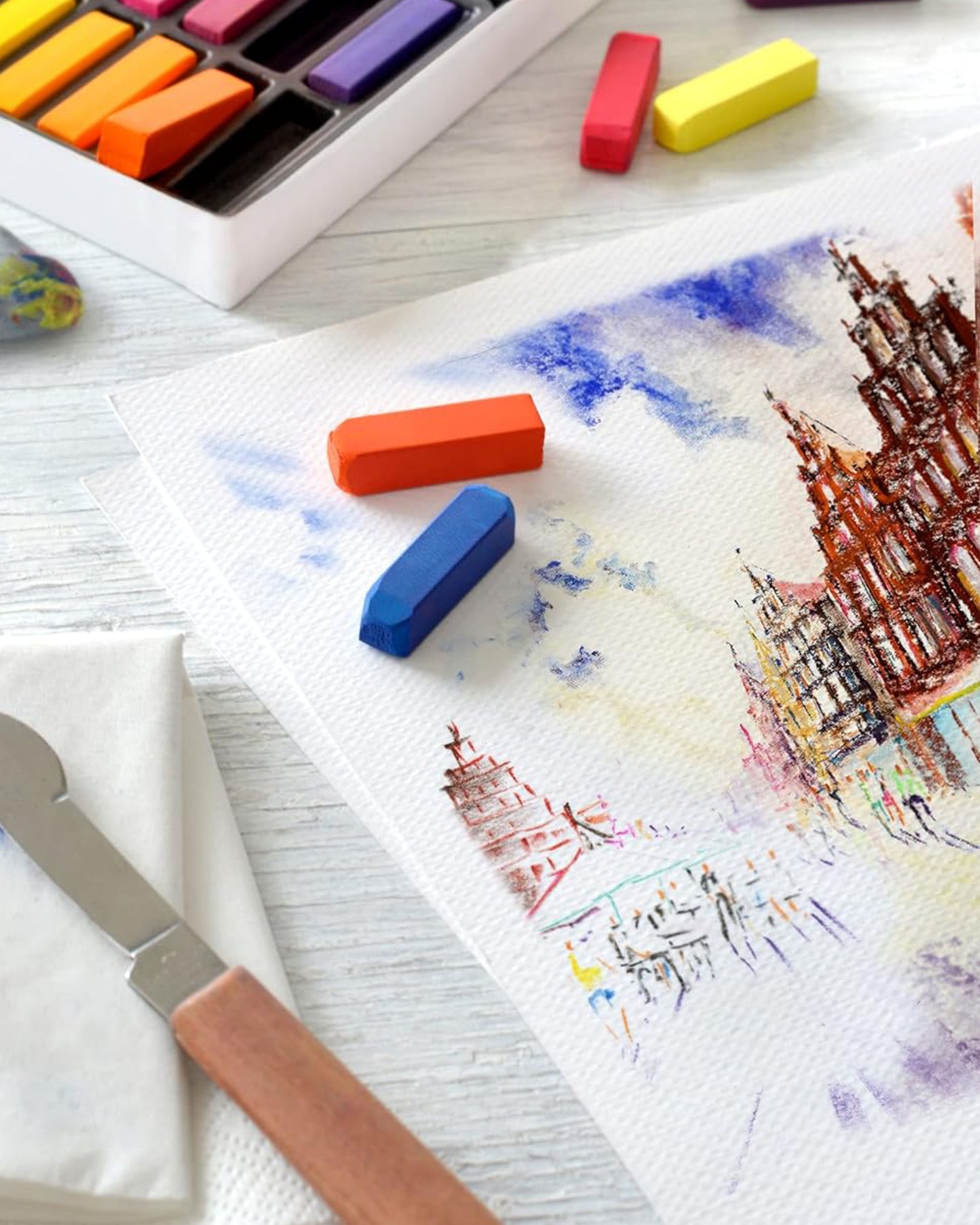 24 Tizas Soft Pastel Faber Castell mini
