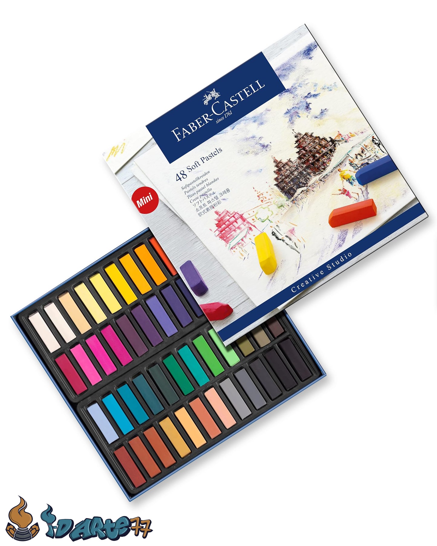 48 Tizas Soft Pastel Faber Castell mini