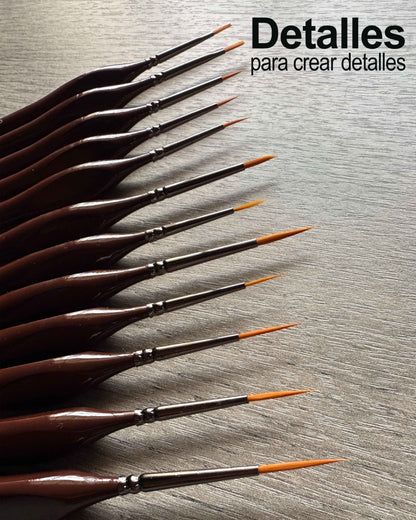 H&B 12 Pinceles para detalles