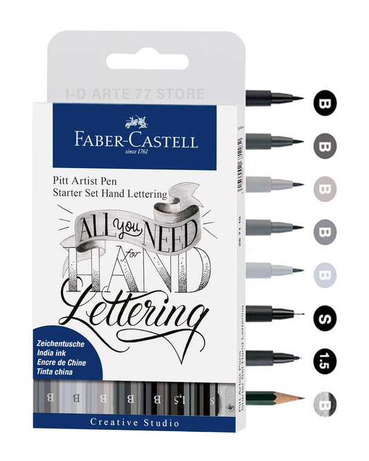 7 Rotuladores para Lettering Faber-Castell Pitt Artist Pen