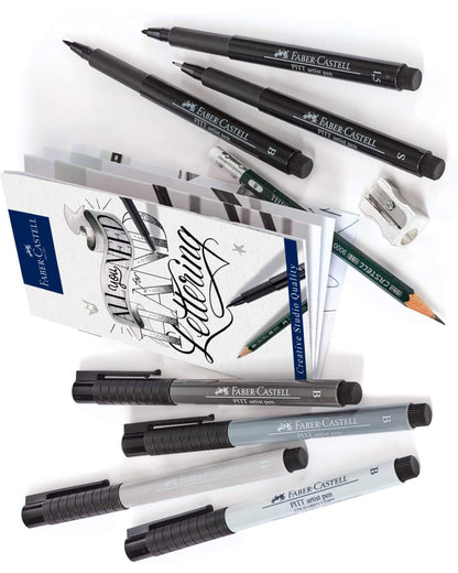 7 Rotuladores para Lettering Faber-Castell Pitt Artist Pen