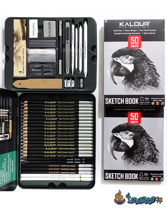 Kit de Dibujo Artístico KALOUR – Eleva tus Creaciones al Nivel Profesional