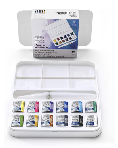 Acuarelas Winsor & Newton + pincel de agua