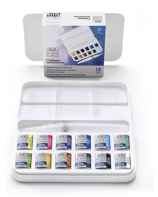Acuarelas Winsor & Newton + pincel de agua