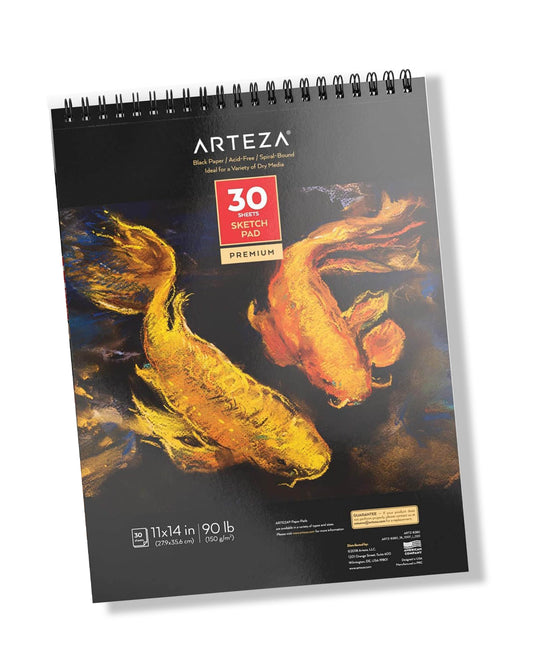 Cuaderno Arteza cartulina negra 27.9 x 35.6 150gr