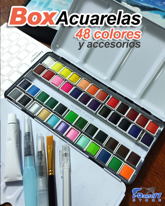 Box de 48 Acuarelas y accesorios Fantastory