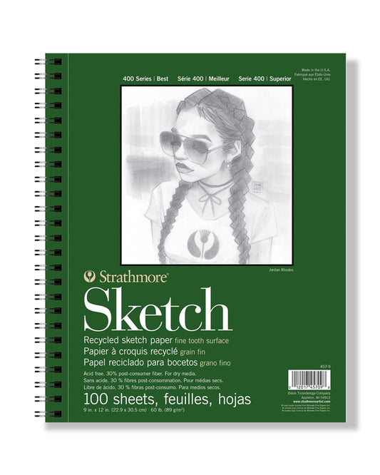 Bloc Strathmore Series 400 Sketch 22.9 x 30.5 89gr 100 hojas