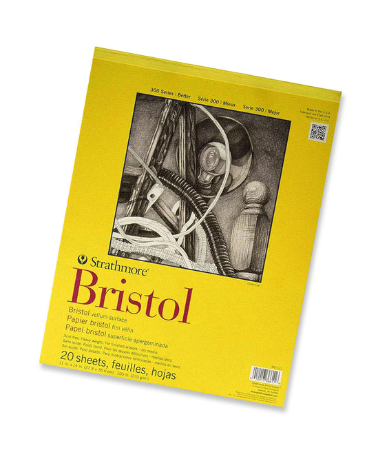 Bloc Strathmore Serie 300 Bristol Vellum Surface 27.9 x 35.6 cm – 270 g/m²