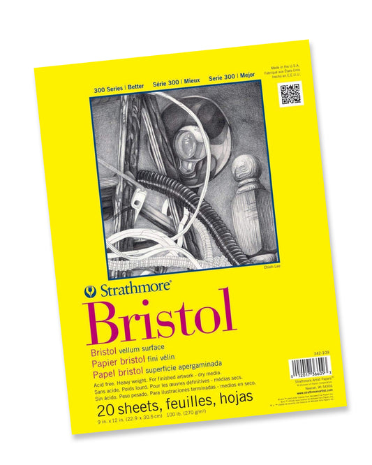 Bloc Strathmore Serie 300 Bristol Vellum Surface 22.9 x 30.5 cm – 270 g/m²