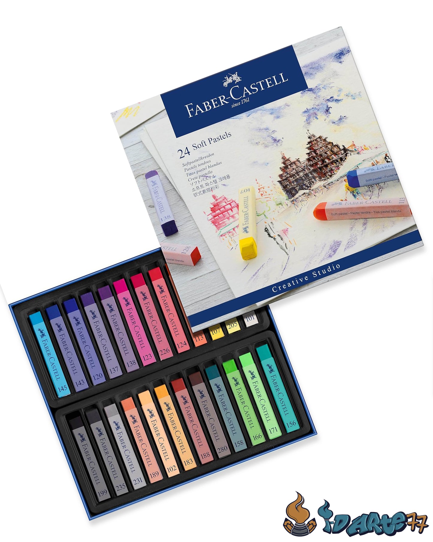 24 Tizas Soft Pastel Faber Castell (Grandes)