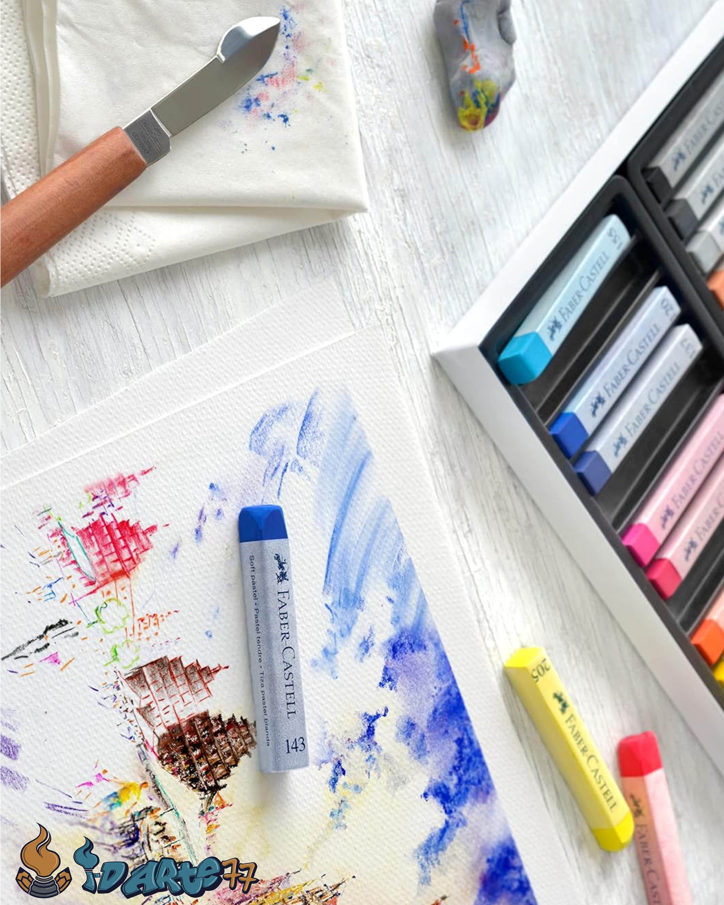 24 Tizas Soft Pastel Faber Castell (Grandes)