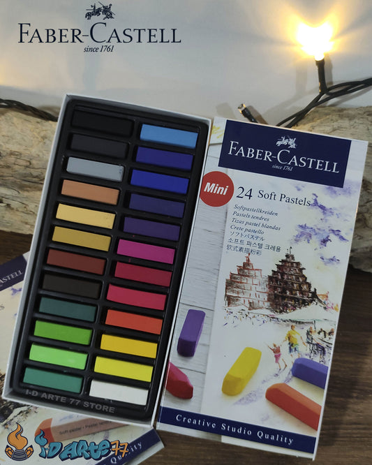 24 Tizas Soft Pastel Faber Castell mini