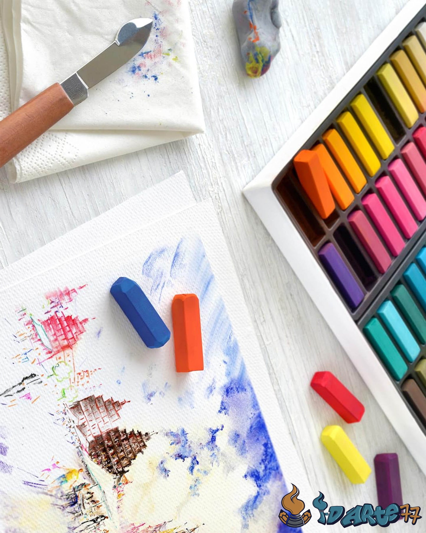 72 Tizas Soft Pastel Faber Castell mini
